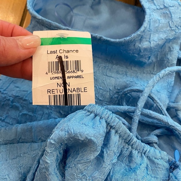 ASTR the Label Womens Blue Maxi Square Chest Tie Open Back New Sleeveless xl - Picture 2 of 15